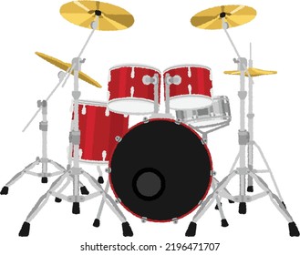 A drum set is a collection of percussion instruments that can be played by one person. Mainly on large and small drums and cymbals, we play by combining various percussion instruments.