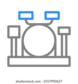 Drum set icon. Concept of music, performance, and entertainment.