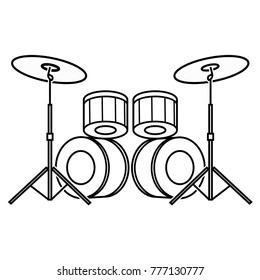 drum set icon line art