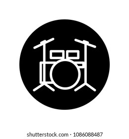 drum set icon logo vector template