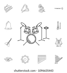 Drum set icon. Simple element illustration. Drum set symbol design from Musical collection set. Can be used for web and mobile on white background