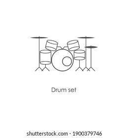 Drum Set Icon Vector Design