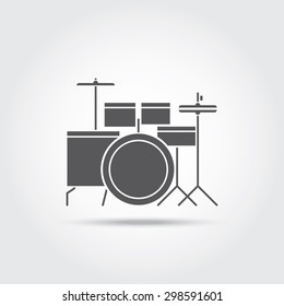 Drum Set Icon. Vector illustration