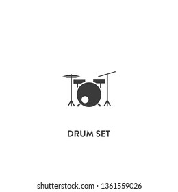 drum set icon vector. drum set sign on white background. drum set icon for web and app