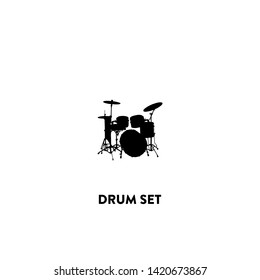 drum set icon vector. drum set sign on white background. drum set icon for web and app