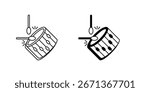 Drum set icon with white background vector stock illustration