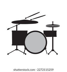 drum set icon,vector illustration logo design