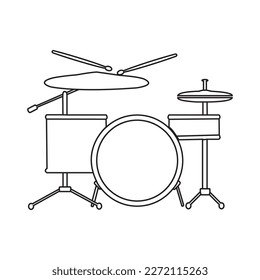 drum set icon,vector illustration logo design