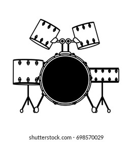 drum set musical instrument icon image 
