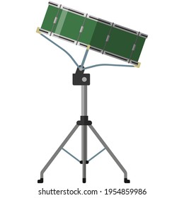 Vector de instrumento de percusión de conjunto de tambores aislado