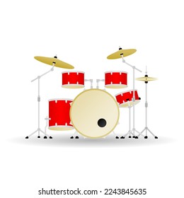 Drum Set Realistic Vector Design