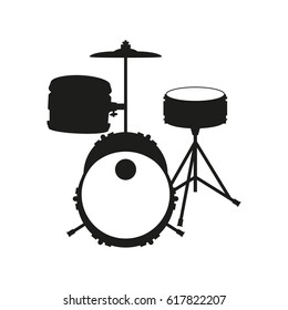 Drum Set Simple Style Isolated On Stock Vector (royalty Free) 617822207 