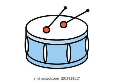 Drum Set Vector Art illustration.
