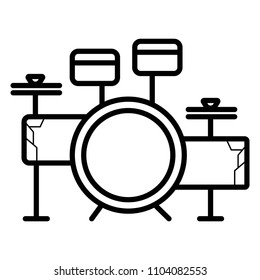 Drum set vector icon
