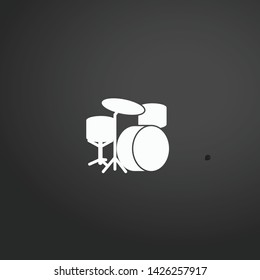 Drum Set vector icon. Drum Set concept stroke symbol design. Thin graphic elements vector illustration, outline pattern for your web site design, logo, UI. EPS 10.