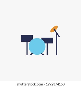 drum set vector icon music instrument