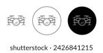 Drum Set Vector Illustration Set. Rock Band Percussion Sign in Suitable for Apps and Websites UI Design Style.
