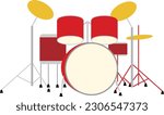 Drum set Vector image or clipart