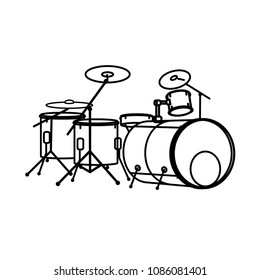 drum set vector template