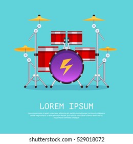 drum set.Vector illustration