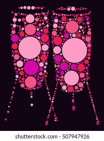 drum shape vector design by color point