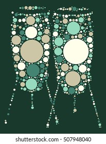 drum shape vector design by color point