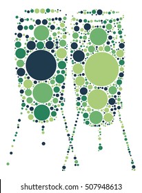 drum shape vector design by color point
