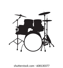 drum In Simple Black Style Isolated On White Background. Created For Mobile, Web, Decor, Print Products, Application