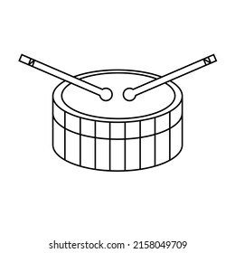 Drum simple icon for web. Musical instrument