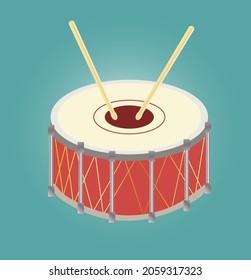 Drum simple illustration art vector model 