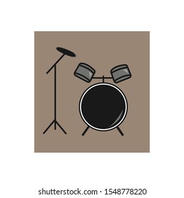 drum simple illustration clip art vector