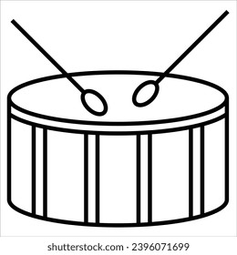 Drum, Simple Party-Related Vector Line Icon