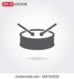 drum single vector icon on light background