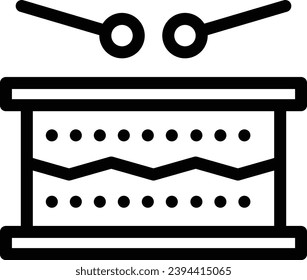 drum single vector line icon