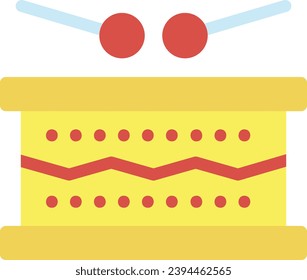 Icono de línea de vector único de tambor