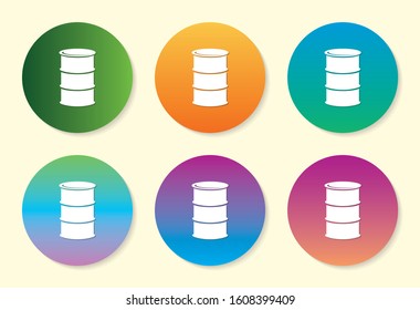 Drum six color gradient icon design.