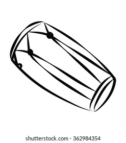 Drum Sketchy Vector Icon