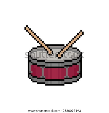 drum snare hit pixel art