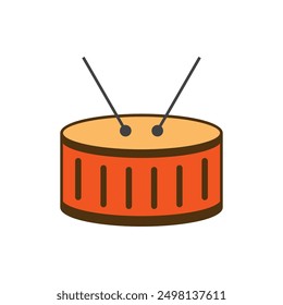 Drum Snare Icon musical instrument illustration