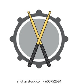 drum snare icon.  drum and stick icon