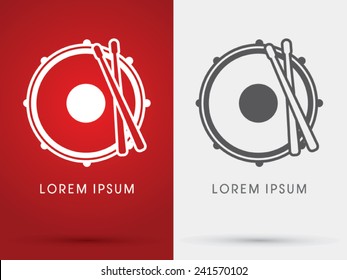 Drum, Snare ,logo, Symbol, Icon, Graphic, Vector.