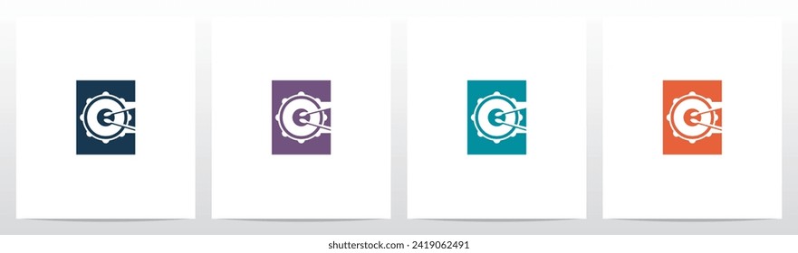 Drum Snare Stick Percussion Letter Logo Design E