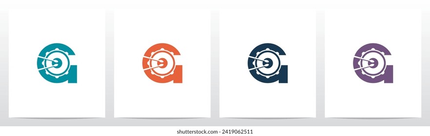 Drum Snare Stick Percussion Letter Logo Design G