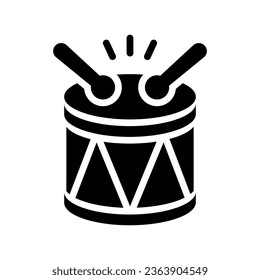 drum solid icon illustration vector graphic