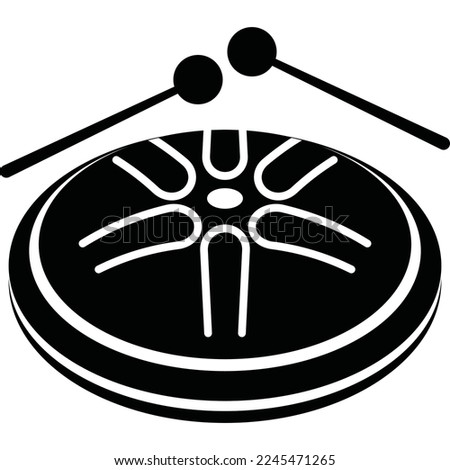 Drum steelpan icon. steelpan. drum steelpan icon contrast black white