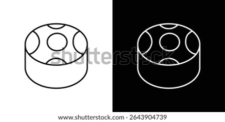 Drum steelpan icon symbol concept for graphic design, Website, UI. EPS
