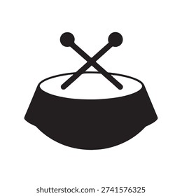 Drum steelpan icon vector for web, and mobile app
 on white back ground