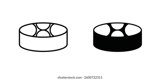 Drum steelpan icons set for apps and web ui designs. simple isolated graphics.