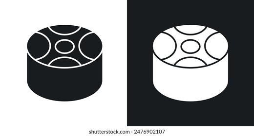 Drum Steelpan dünne Icon Kollektion.