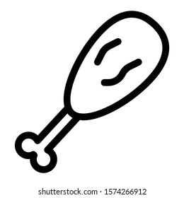 drum stick icon outline vector design